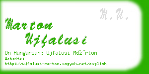 marton ujfalusi business card